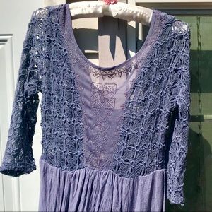 FREE PEOPLE Dress  Knit midi Purple